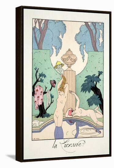 Lust, from 'Falbalas and Fanfreluches, Almanach des Modes Présentes, Passées et Futures', 1925-Georges Barbier-Framed Premier Image Canvas