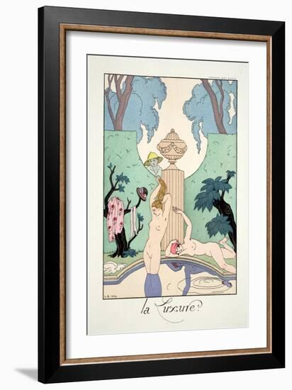 Lust, from 'Falbalas and Fanfreluches, Almanach des Modes Présentes, Passées et Futures', 1925-Georges Barbier-Framed Giclee Print