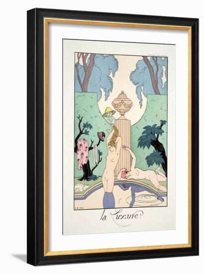 Lust, from 'Falbalas and Fanfreluches, Almanach des Modes Présentes, Passées et Futures', 1925-Georges Barbier-Framed Giclee Print