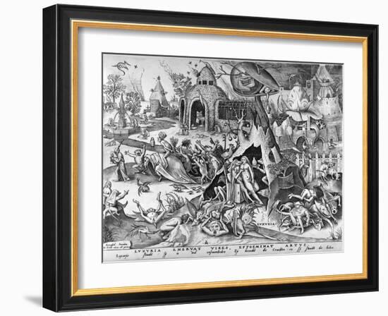 Lust, from the Seven Deadly Sins, Engraved by Pieter Ven Der Heyden, 1558-Pieter Bruegel the Elder-Framed Giclee Print