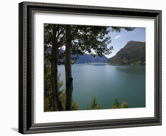 Lustrafjorden Near Dale, Sogn Og Fjordane, Norway, Scandinavia, Europe-Hans Peter Merten-Framed Photographic Print