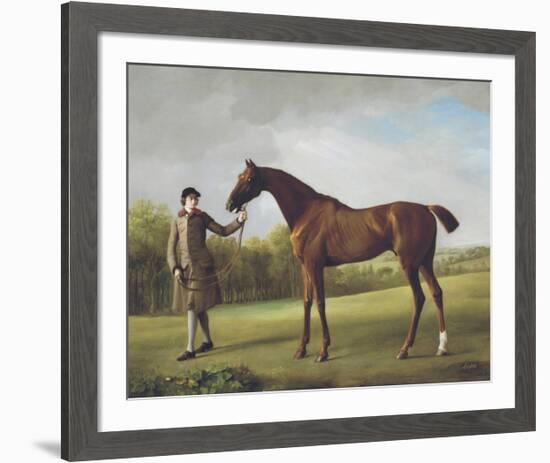 'Lustre' Horse Held by Groom-George Stubbs-Framed Premium Giclee Print
