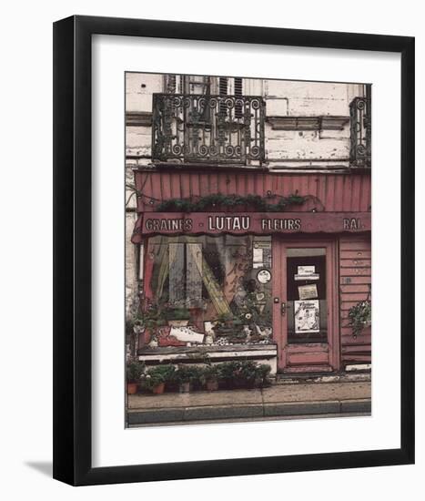 Lutau Fleurs Store on the Street-Richard Sutton-Framed Art Print