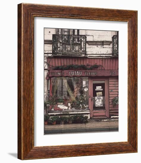 Lutau Fleurs Store on the Street-Richard Sutton-Framed Art Print