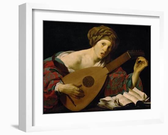 Lute player, 1624-1626-Hendrick Terbrugghen-Framed Giclee Print