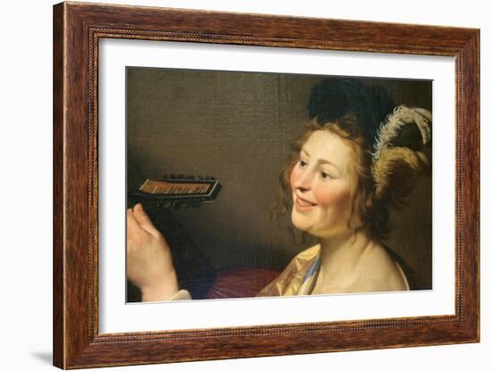 Lute Player, 1624-Gerrit van Honthorst-Framed Giclee Print