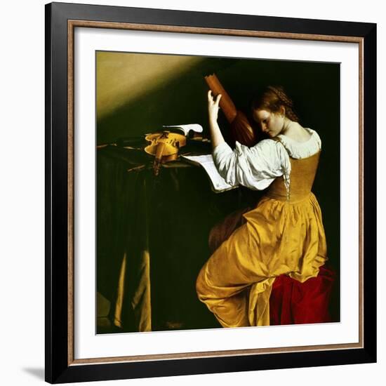 Lute Player, C. 1626-Orazio Gentileschi-Framed Giclee Print