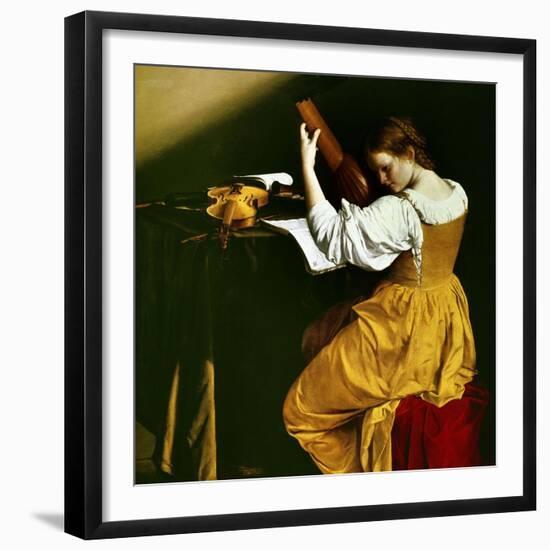 Lute Player, C. 1626-Orazio Gentileschi-Framed Giclee Print