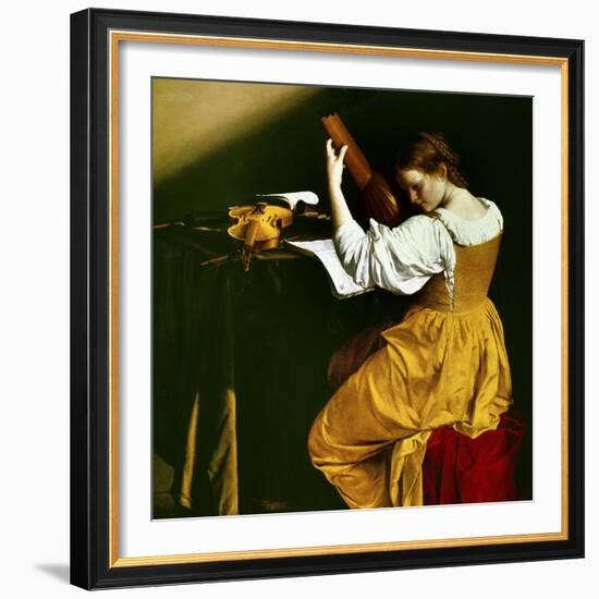 Lute Player, C. 1626-Orazio Gentileschi-Framed Giclee Print