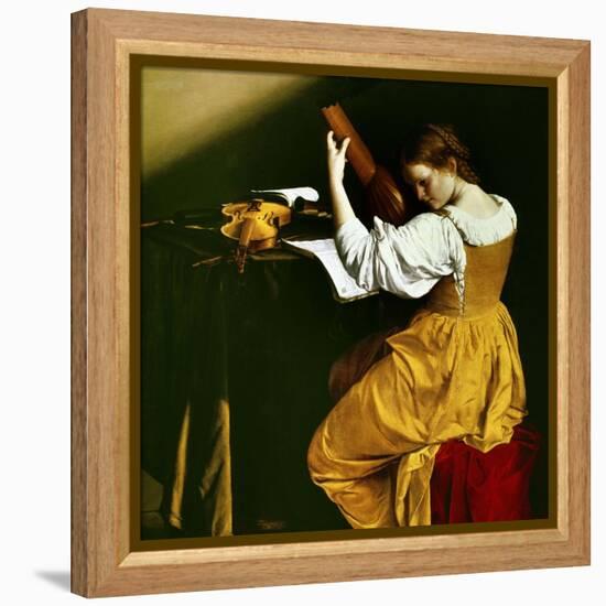 Lute Player, C. 1626-Orazio Gentileschi-Framed Premier Image Canvas