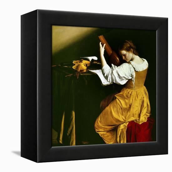 Lute Player, C. 1626-Orazio Gentileschi-Framed Premier Image Canvas