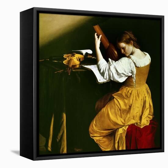 Lute Player, C. 1626-Orazio Gentileschi-Framed Premier Image Canvas