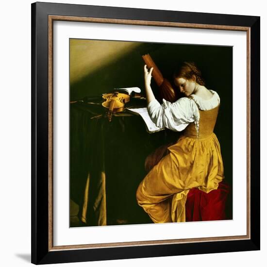 Lute Player, C. 1626-Orazio Gentileschi-Framed Giclee Print