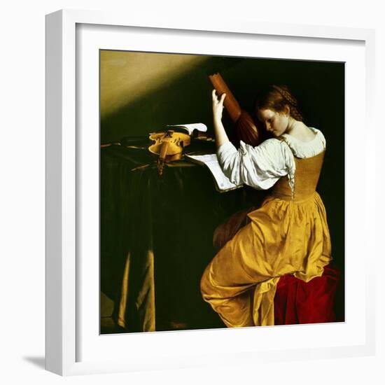 Lute Player, C. 1626-Orazio Gentileschi-Framed Giclee Print