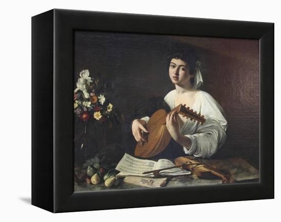 Lute-Player, C1595-Caravaggio-Framed Premier Image Canvas