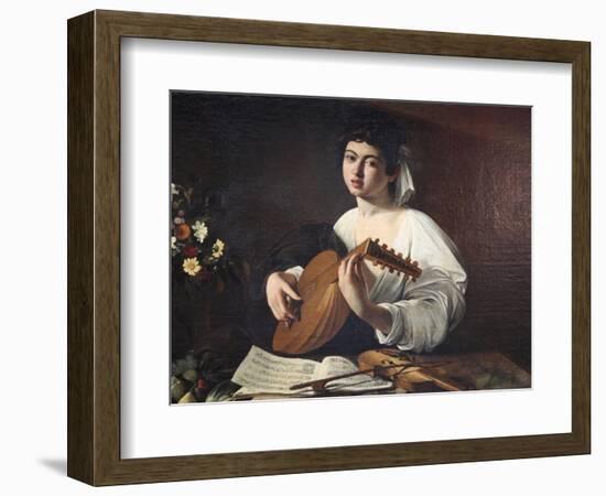 Lute-Player, C1595-Caravaggio-Framed Giclee Print