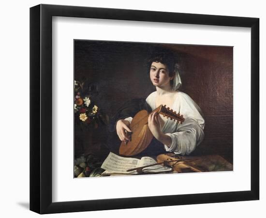 Lute-Player, C1595-Caravaggio-Framed Giclee Print