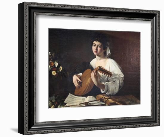 Lute-Player, C1595-Caravaggio-Framed Giclee Print