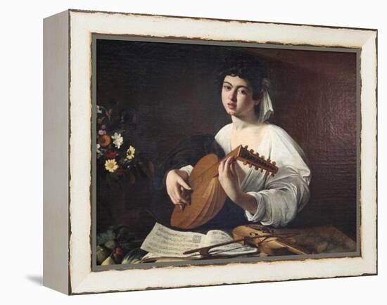 Lute-Player, C1595-Caravaggio-Framed Premier Image Canvas