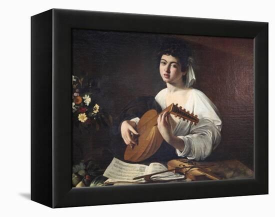 Lute-Player, C1595-Caravaggio-Framed Premier Image Canvas