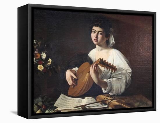 Lute-Player, C1595-Caravaggio-Framed Premier Image Canvas