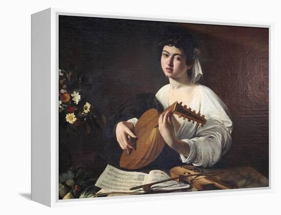 Lute-Player, C1595-Caravaggio-Framed Premier Image Canvas