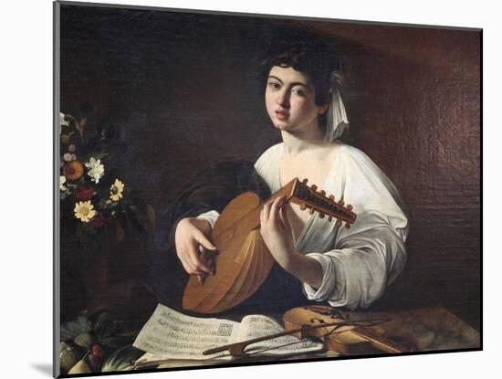 Lute-Player, C1595-Caravaggio-Mounted Giclee Print