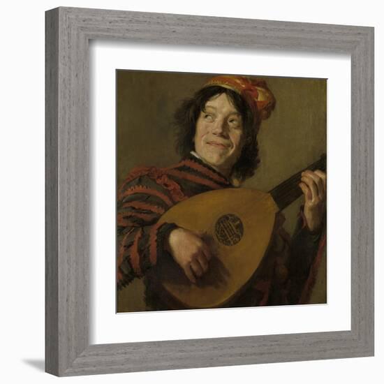 Lute Players, the Fool-Frans Hals-Framed Art Print