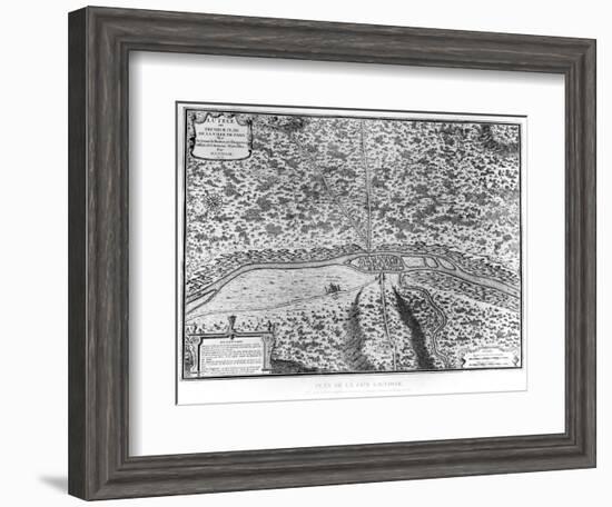 Lutetia or the First Plan of Paris, from Caesar, Strabo, Emperor Julian and Ammianus Marcellinus-null-Framed Premium Giclee Print