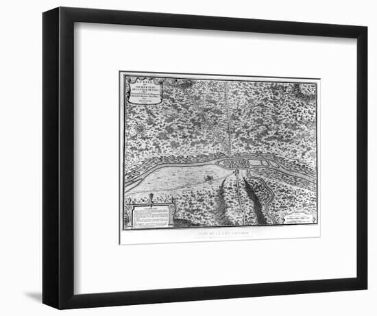 Lutetia or the First Plan of Paris, from Caesar, Strabo, Emperor Julian and Ammianus Marcellinus-null-Framed Premium Giclee Print