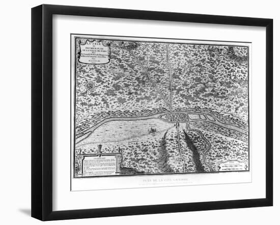 Lutetia or the First Plan of Paris, from Caesar, Strabo, Emperor Julian and Ammianus Marcellinus-null-Framed Giclee Print