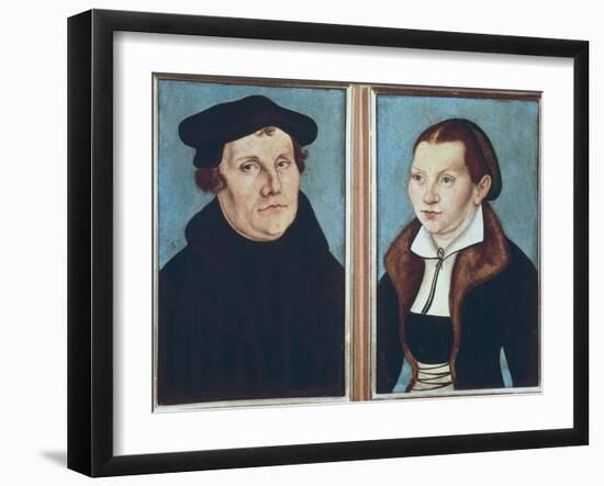 Luther and His Wife Katharina Von Bora-Lucas Cranach the Elder-Framed Art Print