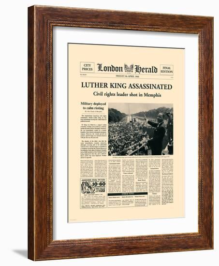 Luther King Assassinated-The Vintage Collection-Framed Premium Giclee Print