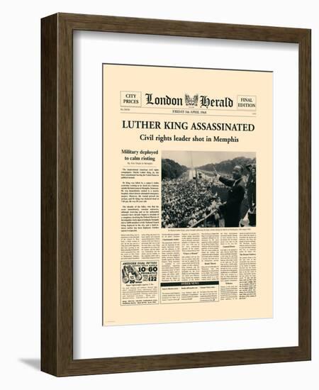 Luther King Assassinated-The Vintage Collection-Framed Premium Giclee Print