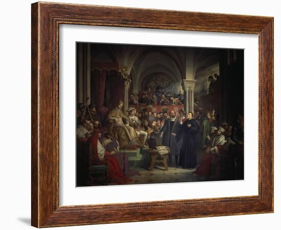 Luther on His Way to the Diet of Worms, 1521-Julius Schnorr von Carolsfeld-Framed Giclee Print