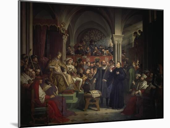 Luther on His Way to the Diet of Worms, 1521-Julius Schnorr von Carolsfeld-Mounted Giclee Print