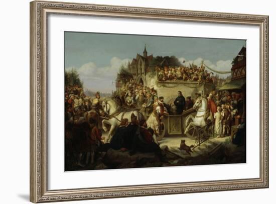 Luther on the Way to the Diet of Worms, April 1521, C.1850-65-August Viereck-Framed Giclee Print