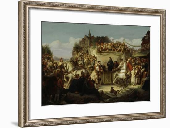 Luther on the Way to the Diet of Worms, April 1521, C.1850-65-August Viereck-Framed Giclee Print