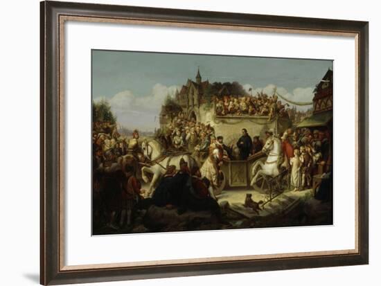 Luther on the Way to the Diet of Worms, April 1521, C.1850-65-August Viereck-Framed Giclee Print