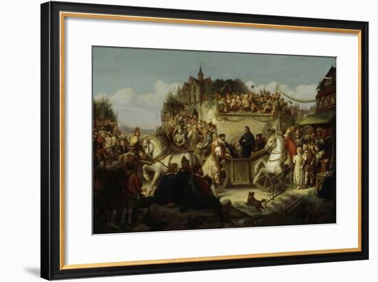 Luther on the Way to the Diet of Worms, April 1521, C.1850-65-August Viereck-Framed Giclee Print