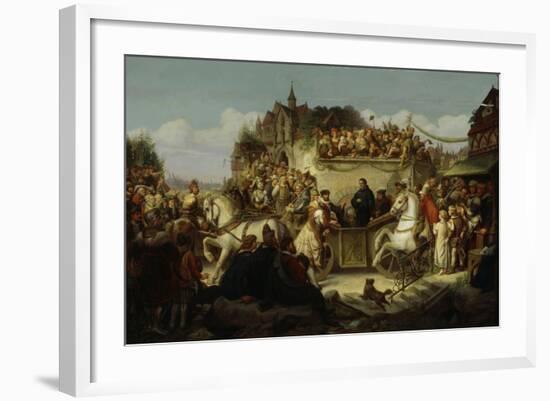 Luther on the Way to the Diet of Worms, April 1521, C.1850-65-August Viereck-Framed Giclee Print