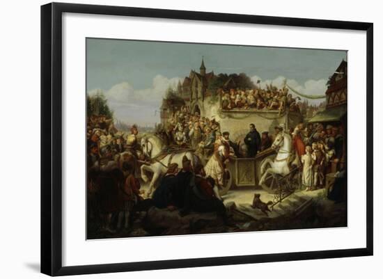 Luther on the Way to the Diet of Worms, April 1521, C.1850-65-August Viereck-Framed Giclee Print