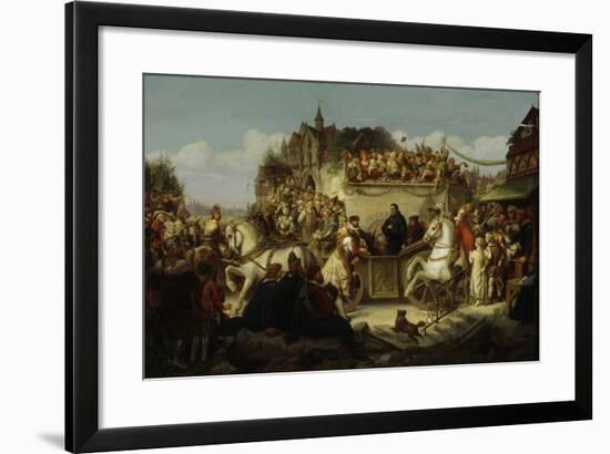 Luther on the Way to the Diet of Worms, April 1521, C.1850-65-August Viereck-Framed Giclee Print