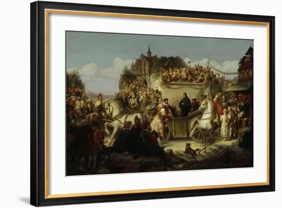 Luther on the Way to the Diet of Worms, April 1521, C.1850-65-August Viereck-Framed Giclee Print