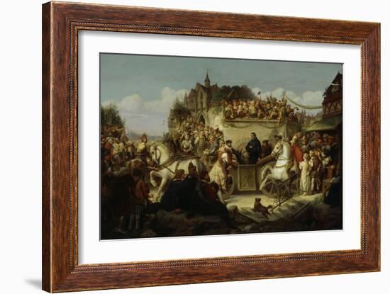 Luther on the Way to the Diet of Worms, April 1521, C.1850-65-August Viereck-Framed Giclee Print