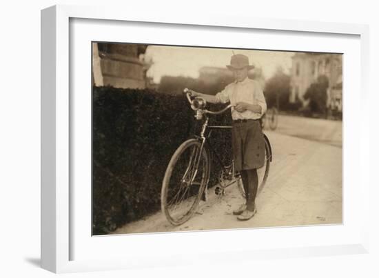 Luther Wharton Aged 12-Lewis Wickes Hine-Framed Photographic Print