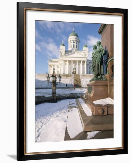 Lutheran Christian Cathedral in Winter Snow, Helsinki, Finland, Scandinavia, Europe-Gavin Hellier-Framed Photographic Print