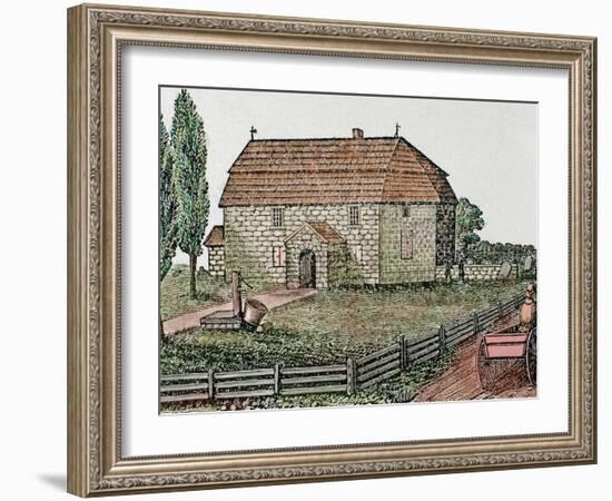 Lutheran Church, Built in 1743, Trappe, Usa-Prisma Archivo-Framed Photographic Print