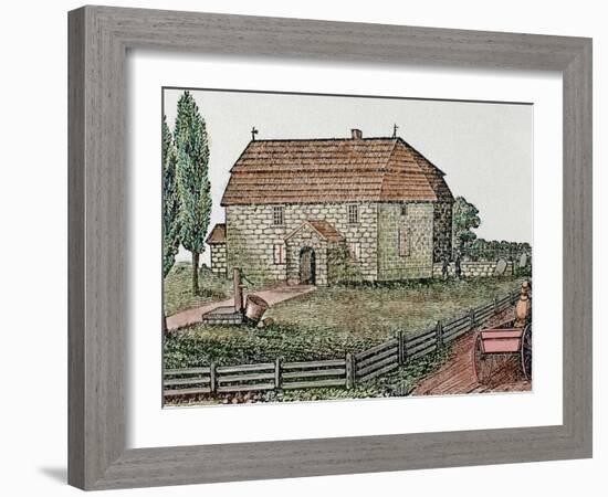 Lutheran Church, Built in 1743, Trappe, Usa-Prisma Archivo-Framed Photographic Print