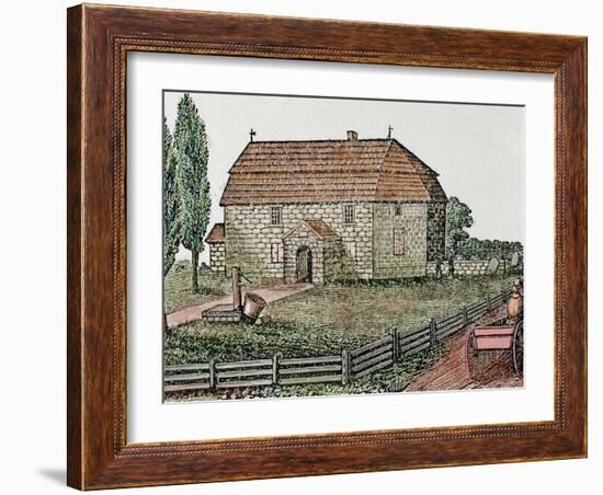 Lutheran Church, Built in 1743, Trappe, Usa-Prisma Archivo-Framed Photographic Print
